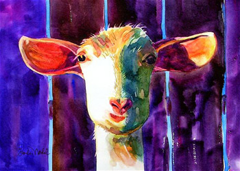 Goat Heh. Watercolor